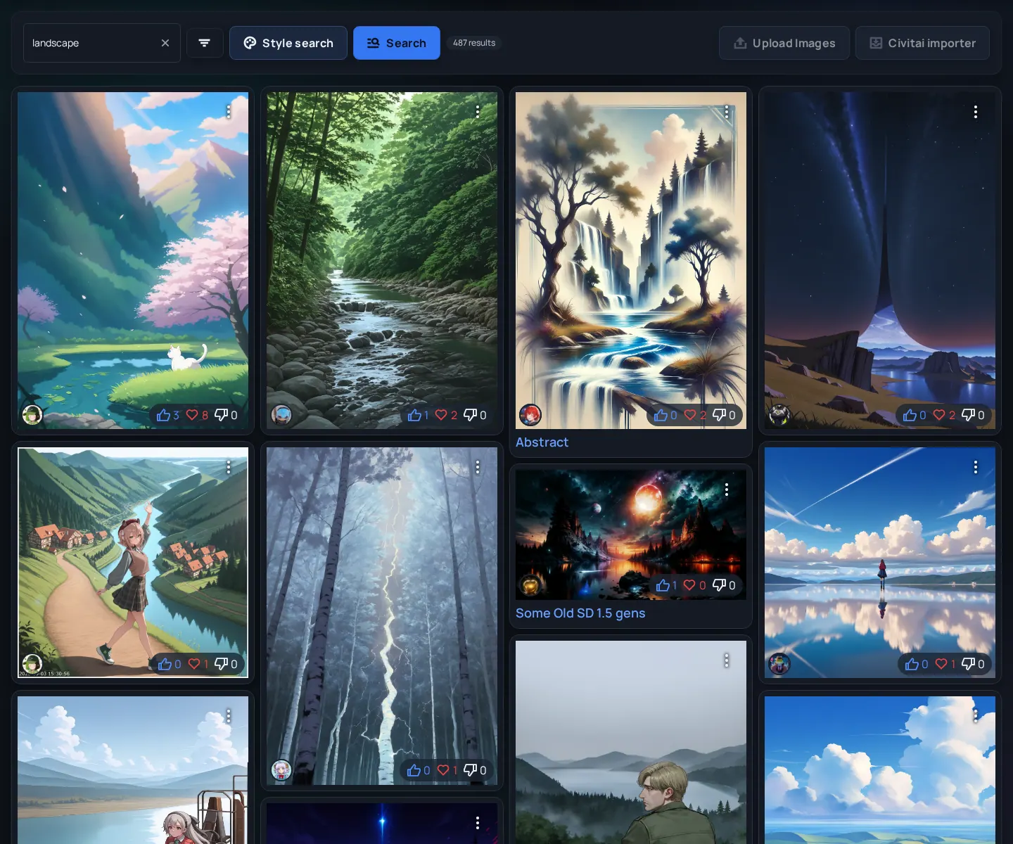 Arc en Ciel image discovery grid.