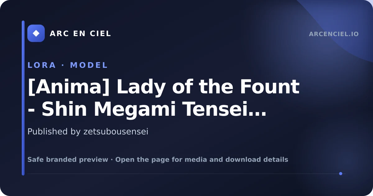 [Anima] Lady of the Fount - Shin Megami Tensei: Nocturne - by zetsubousensei
