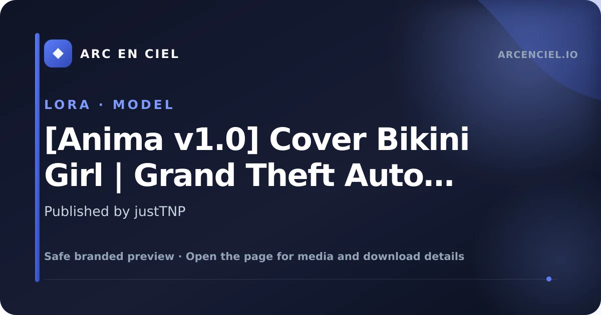 [Anima v1.0] Cover Bikini Girl | Grand Theft Auto VI - by justTNP