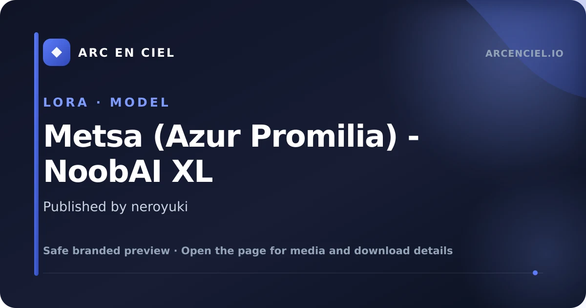 Metsa (Azur Promilia) - NoobAI XL - by neroyuki