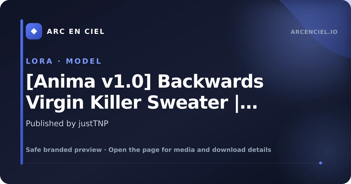 [Anima v1.0] Backwards Virgin Killer Sweater | Meme Attire - by justTNP