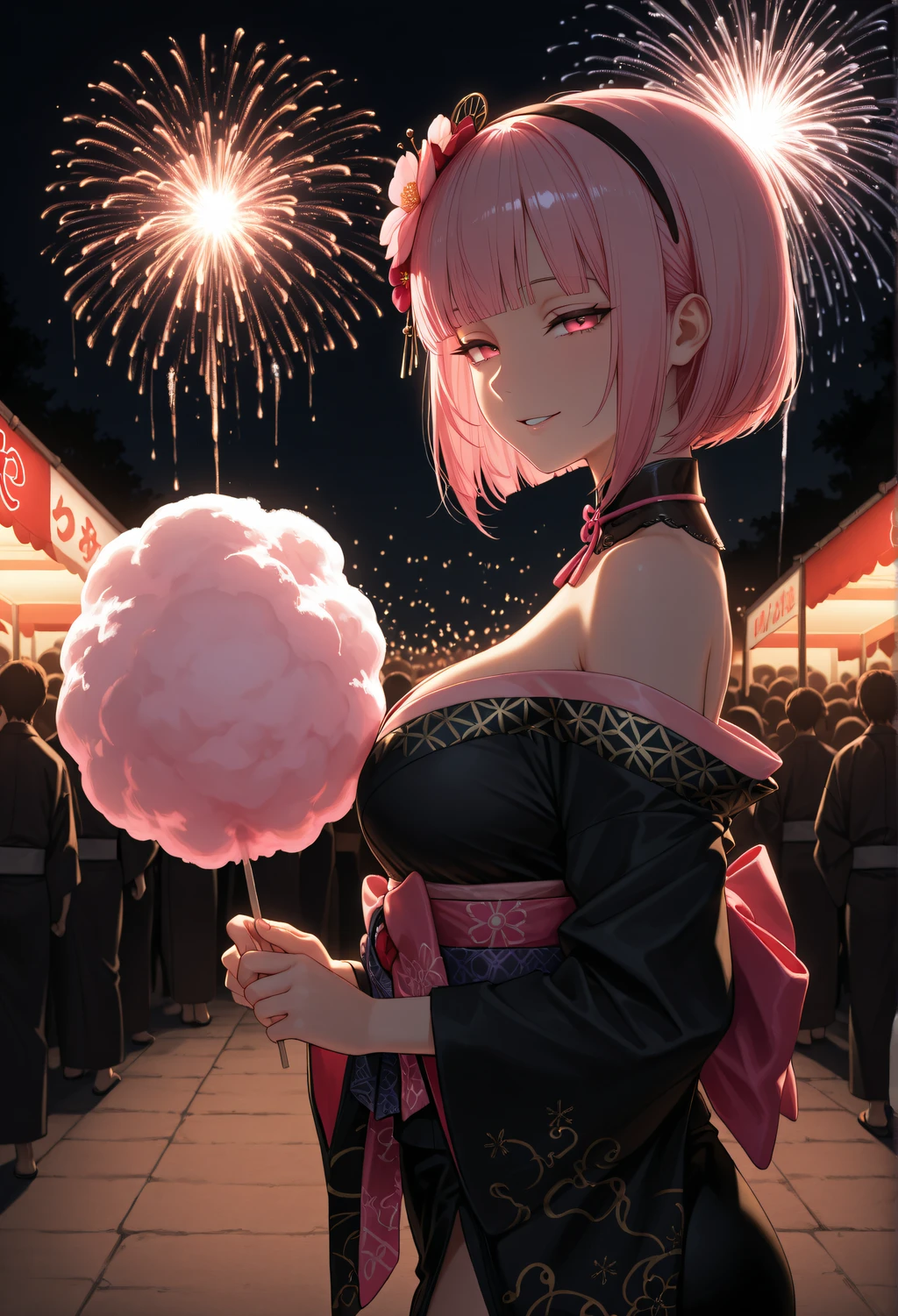 Stable Diffusion image: 1girl, pink hair - by Garbo