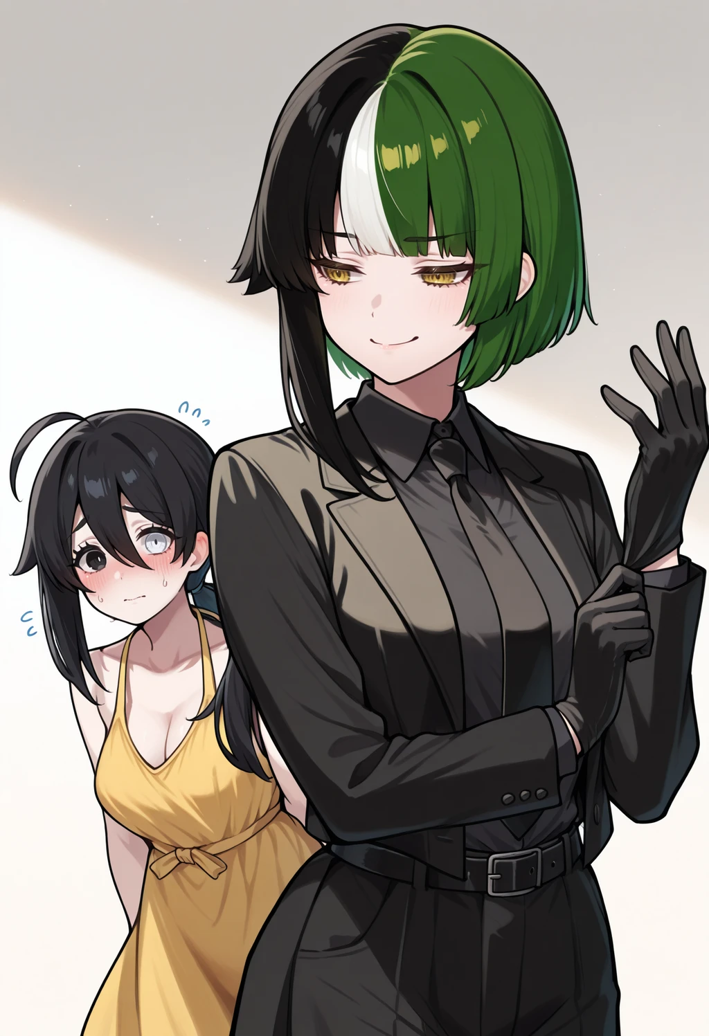 Stable Diffusion image: long hair, multicolored hair - by ChameleonAI