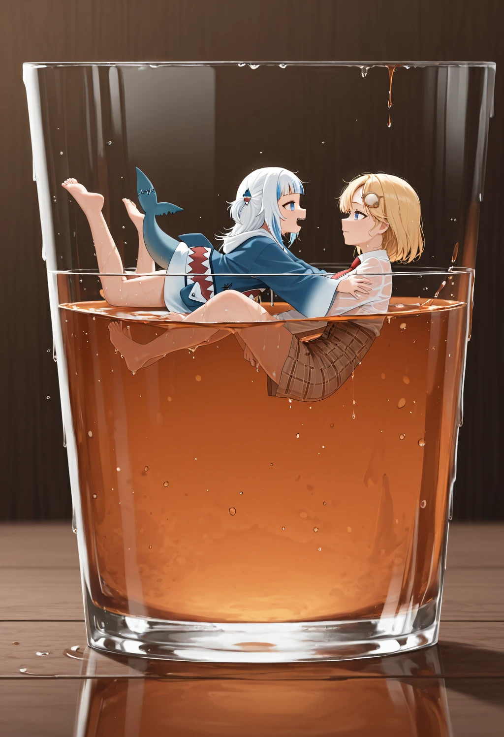 Stable Diffusion image: blue hair, multicolored hair - by Garbo