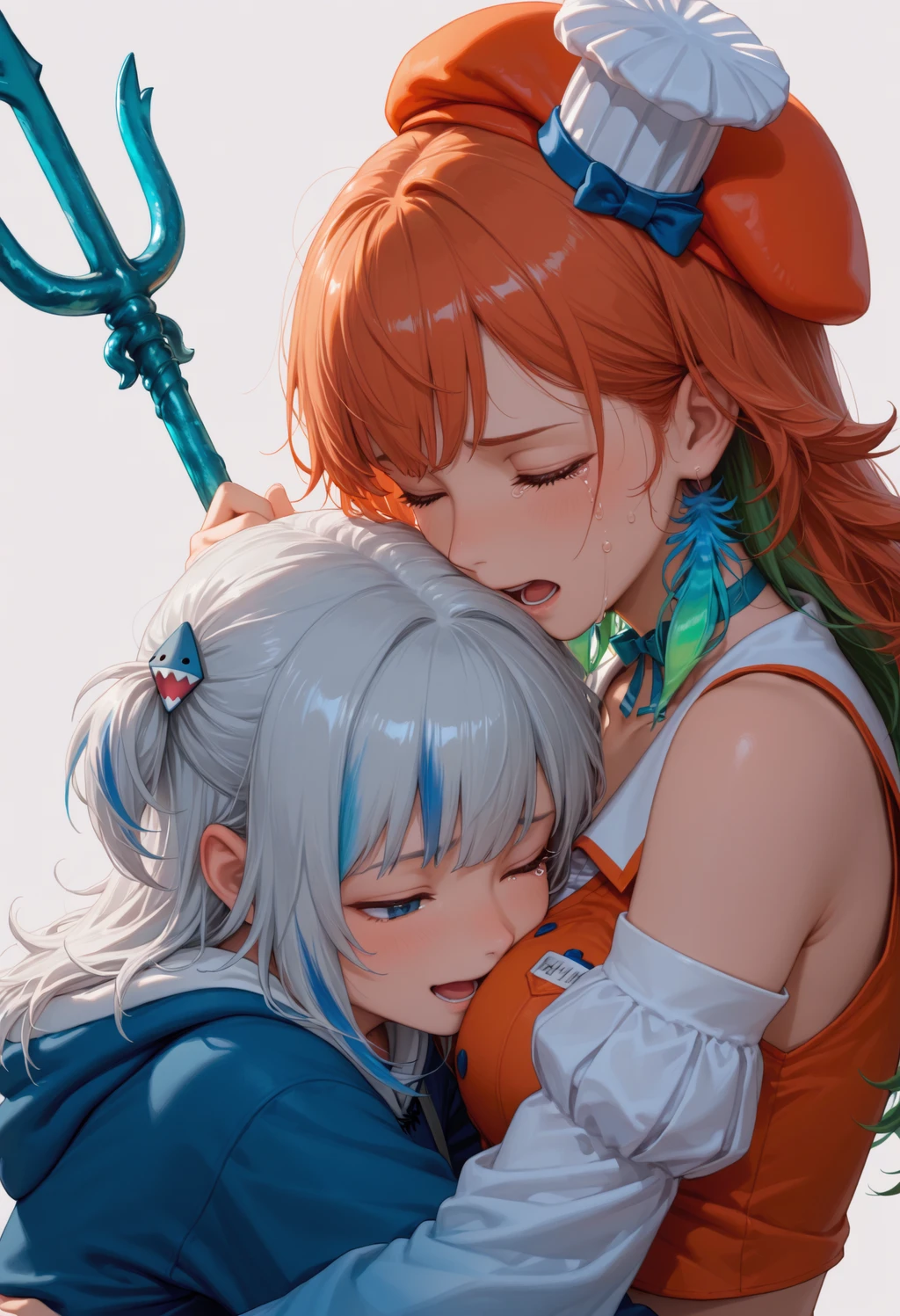 Stable Diffusion image: long hair, blue hair - by Garbo