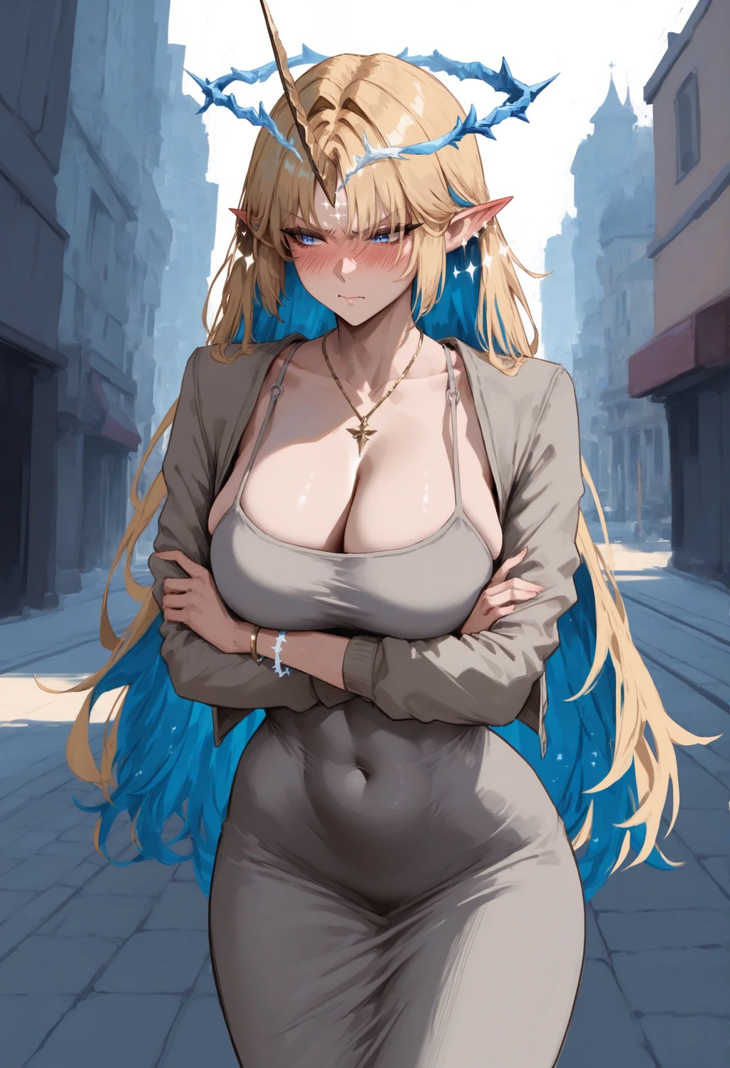 Stable Diffusion image: 1girl, solo - by FallenIncursio