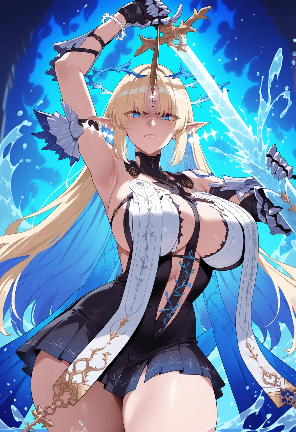 Stable Diffusion image: 1girl, solo - by FallenIncursio