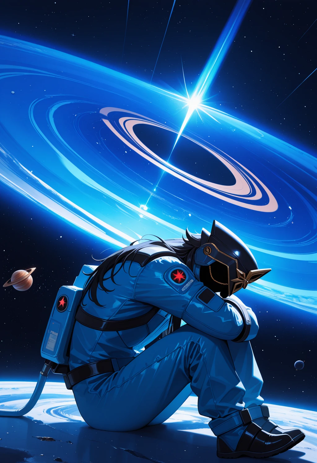 Stable Diffusion image: solo, long hair - by NorthSpirit