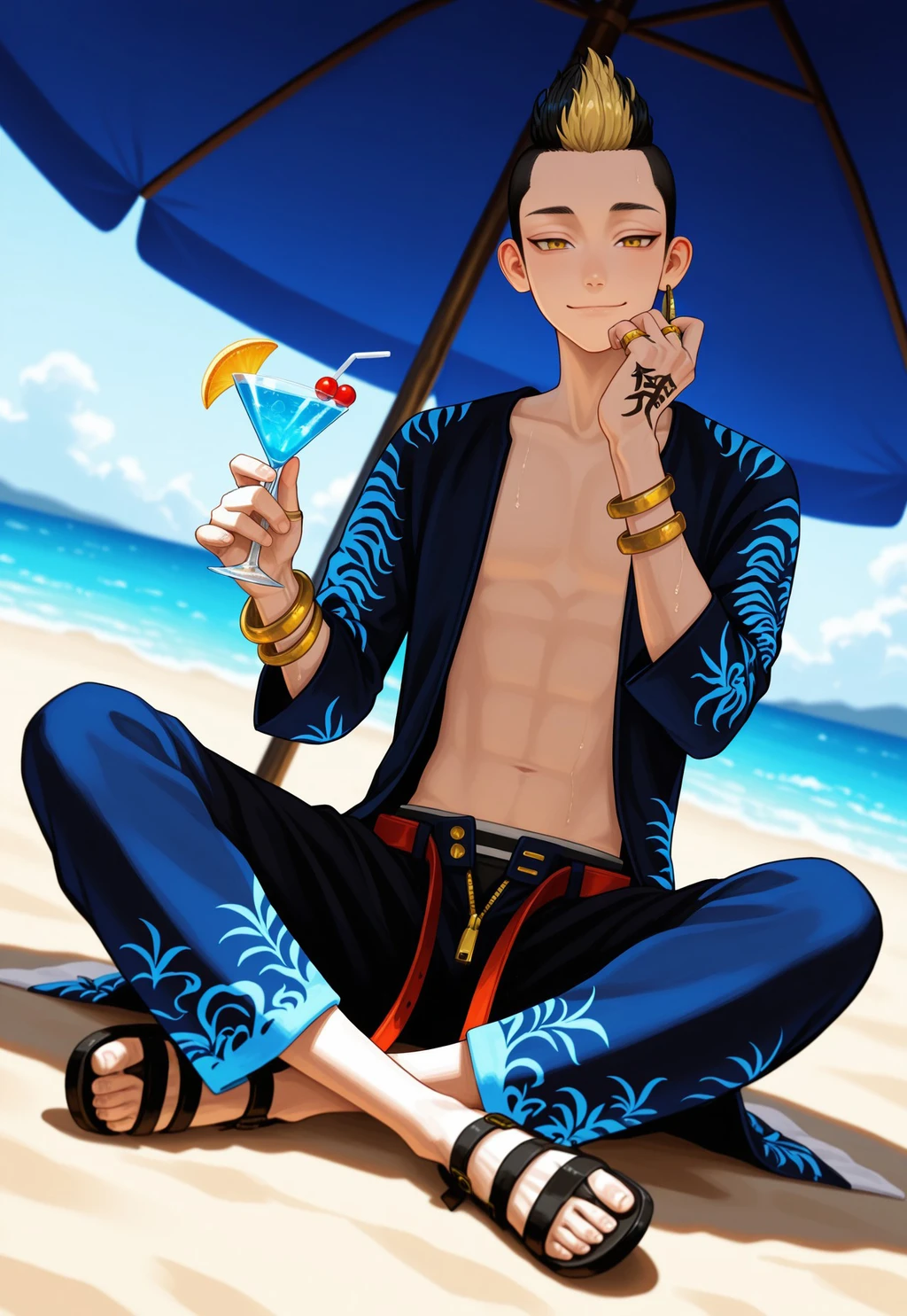 Stable Diffusion image: solo, multicolored hair - by Xeranah