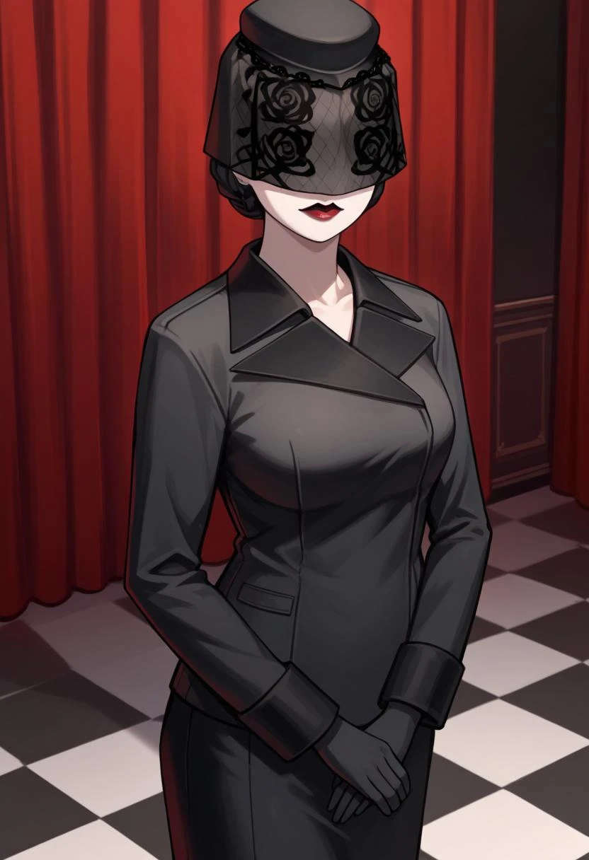 Lady in Black - Shin Megami Tensei: Nocturne (喪服の淑女、真・女神転生III-NOCTURNE) - by zetsubousensei_