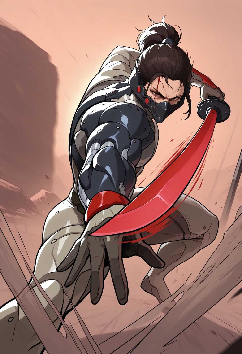 Stable Diffusion image: solo, looking at viewer - by FallenIncursio