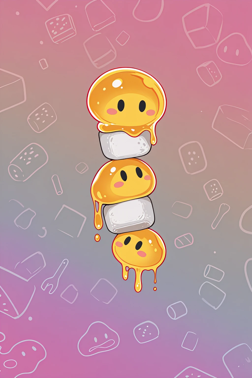 Stable Diffusion image: food, gradient background - by Hoseki