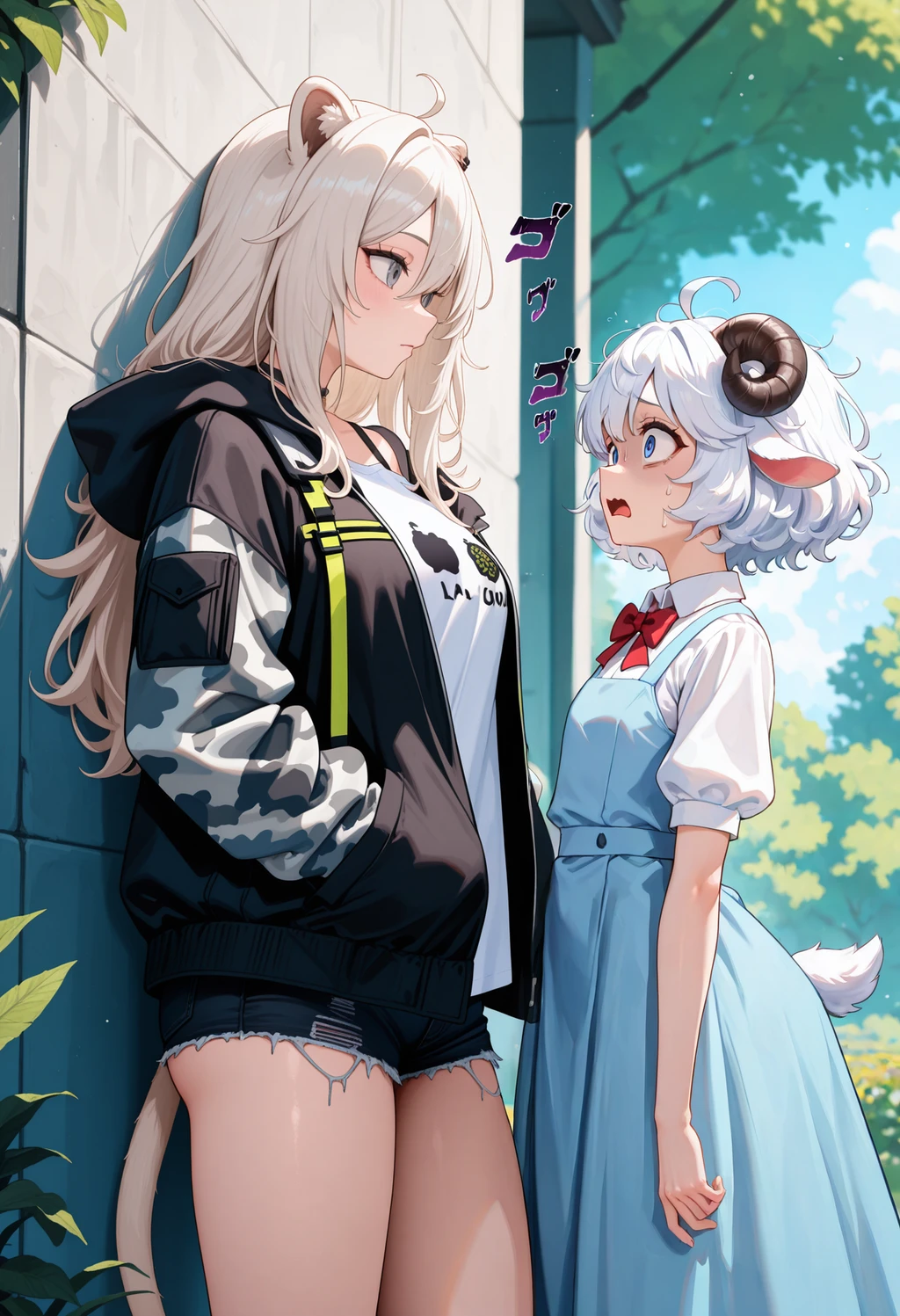 Stable Diffusion image: long hair, animal ears - by NorthSpirit