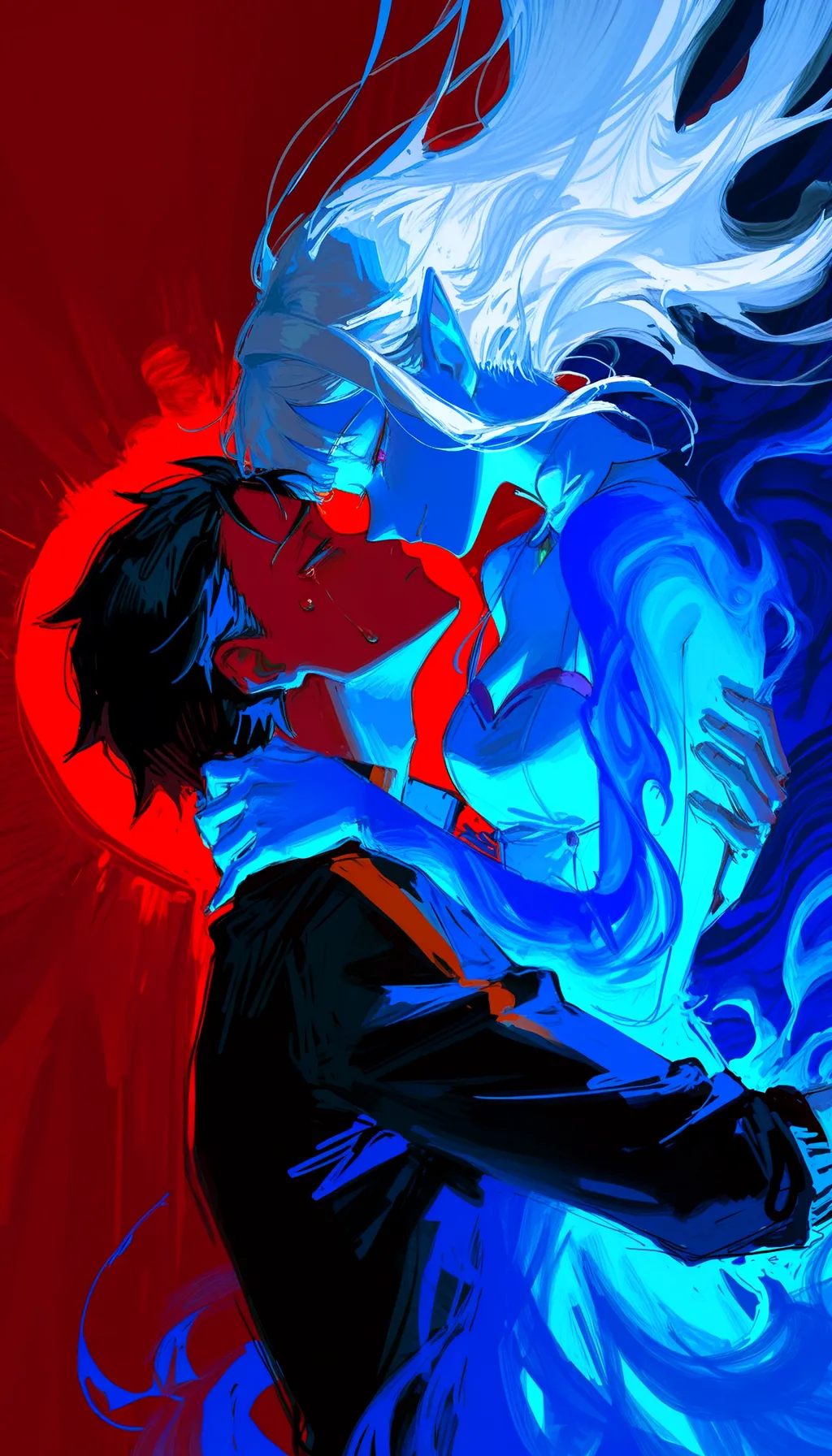 Stable Diffusion image: 1girl, long hair - by IceB2