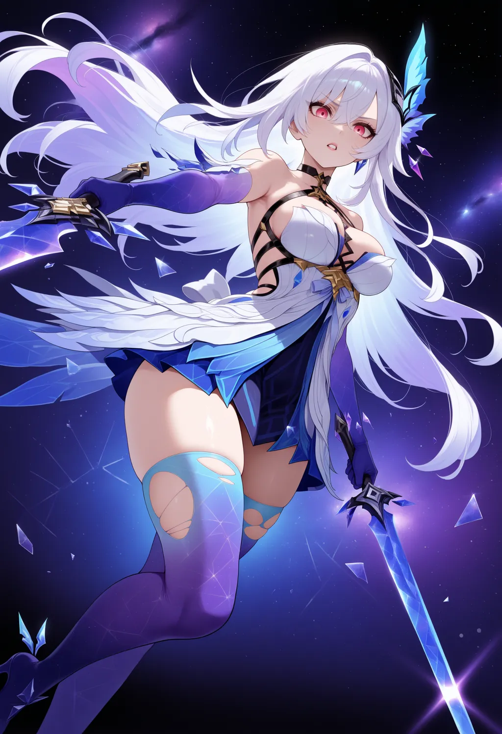 Stable Diffusion image: 1girl, solo - by FallenIncursio