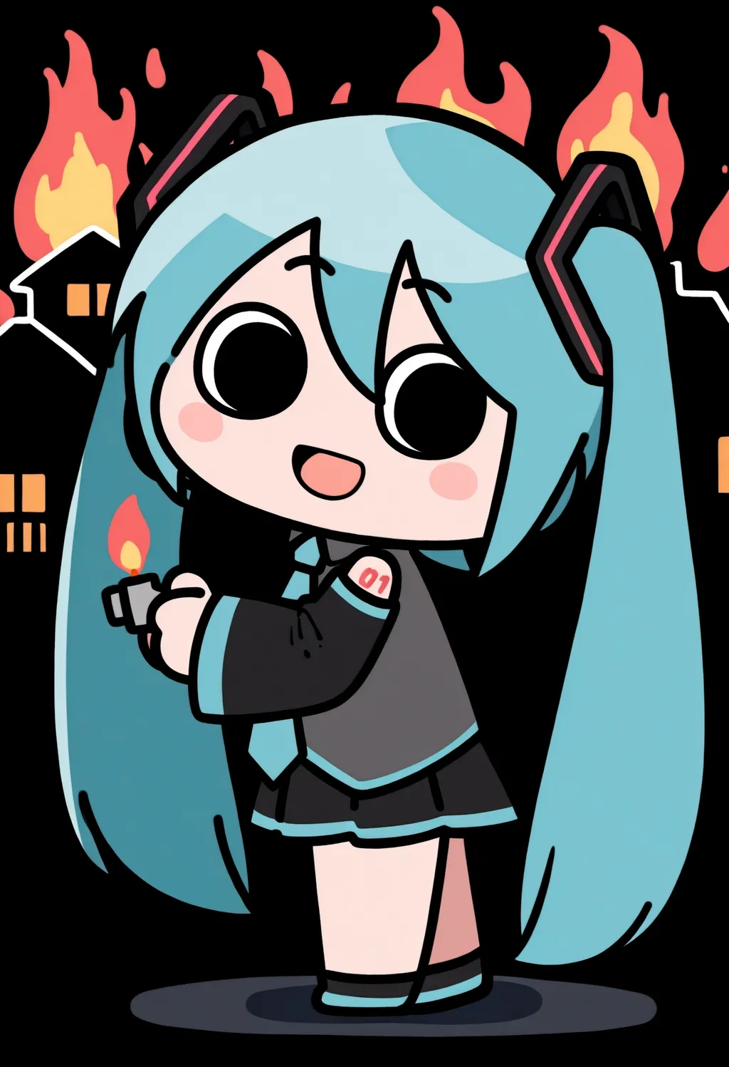 Stable Diffusion image: 1girl, solo - by PotatCat