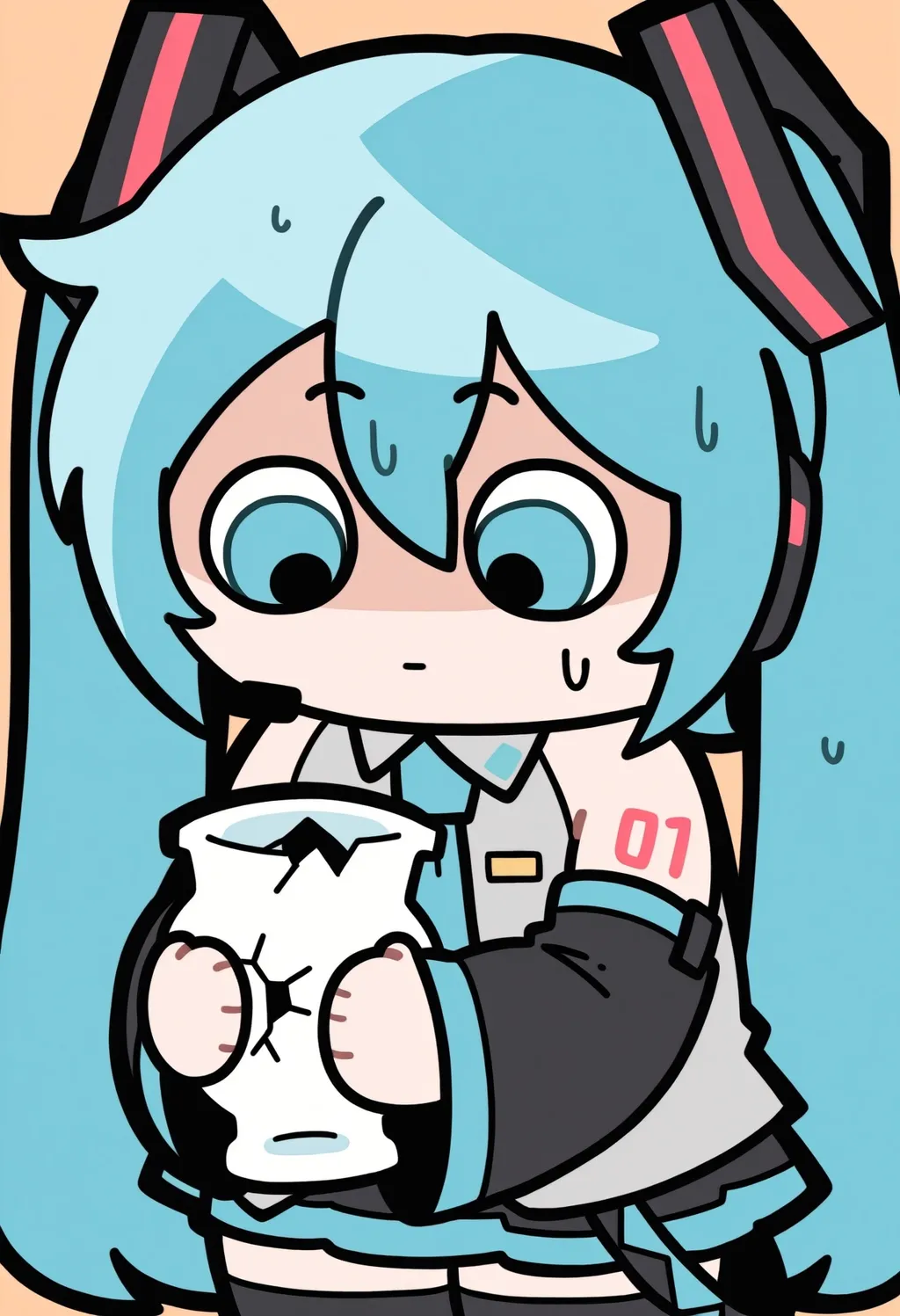 Stable Diffusion image: 1girl, solo - by PotatCat