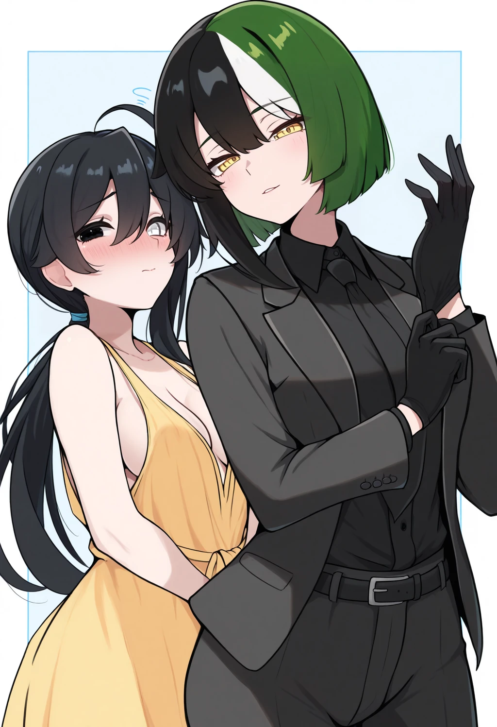 Stable Diffusion image: long hair, multicolored hair - by ChameleonAI