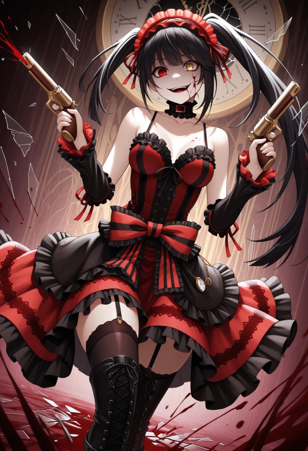 Tokisaki Kurumi (4 Outfits) | Date A Live | [NoobAI-XL EPS v1.1 / IllustriousXL] - by ChameleonAI