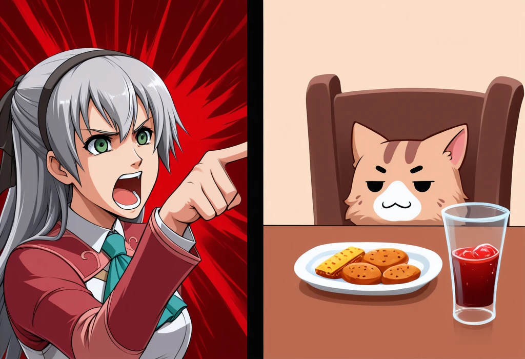 Woman Yelling At Cat (Meme) - NoobAI EPS1.1/ Noobai11EQB7 - by miniphak