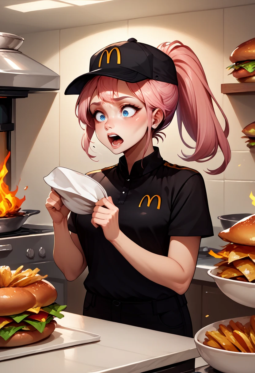 McDonalds Uniform (black) | Outfit LoRA XL - by FallenIncursio