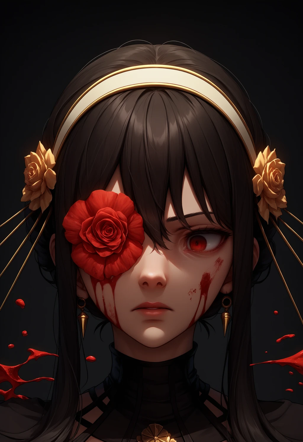 Flower Over Eye | Clothing LoRA XL - by FallenIncursio