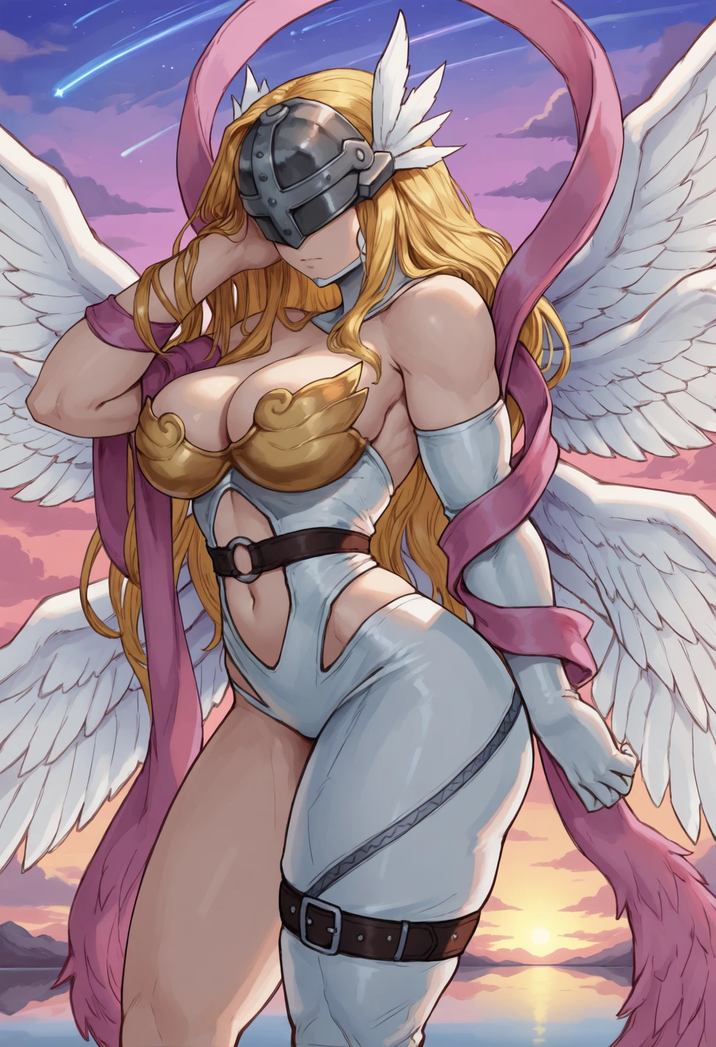 Angewomon エンジェウーモン (Digimon) - Lora Illustrious - by elizapottinger