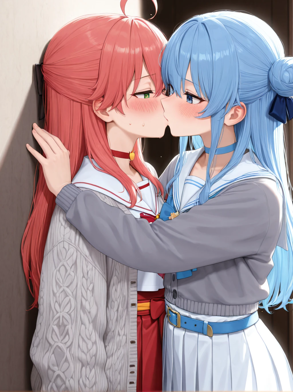 Stable Diffusion image: long hair, blue hair - by Garbo