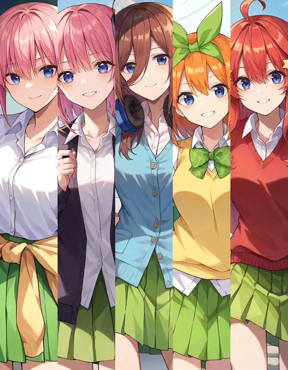 The Quintessential Quintuplets [PonyXL] All 5 sisters - by holostrawberry