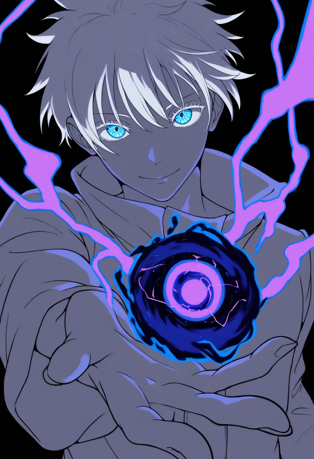 Stable Diffusion image: solo, black background - by ChameleonAI