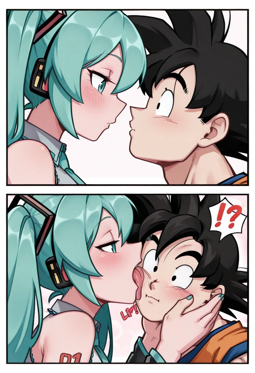 First Kiss Comic I Meme Trend Pose Concept I IllustriousXL and NoobAI - by androidxl
