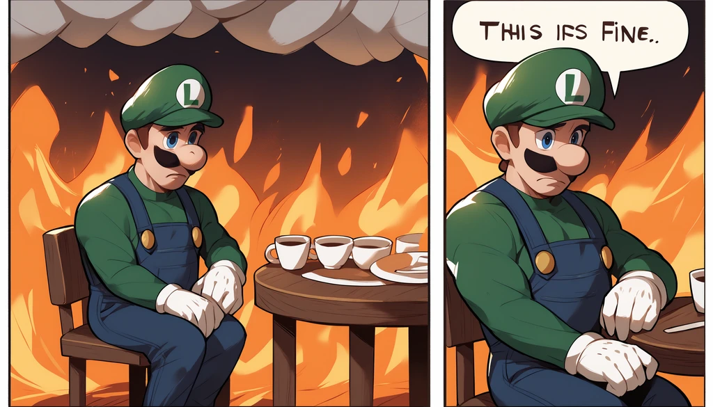 This Is Fine Meme | Concept LoRA XL - by FallenIncursio