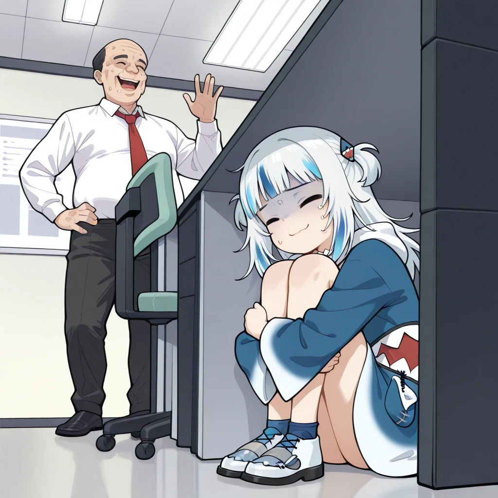 Hiding from Terminator I Meme Pose Concept I IllustriousXL and NoobAI - by androidxl