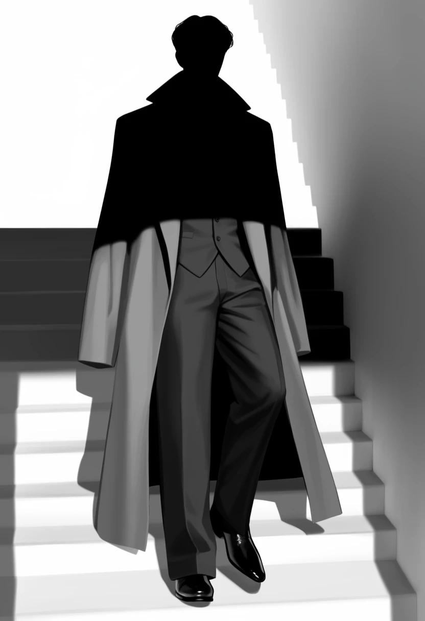 Man Walking Downstairs Faceless - Photo-referenced |Anima| - by miniphak