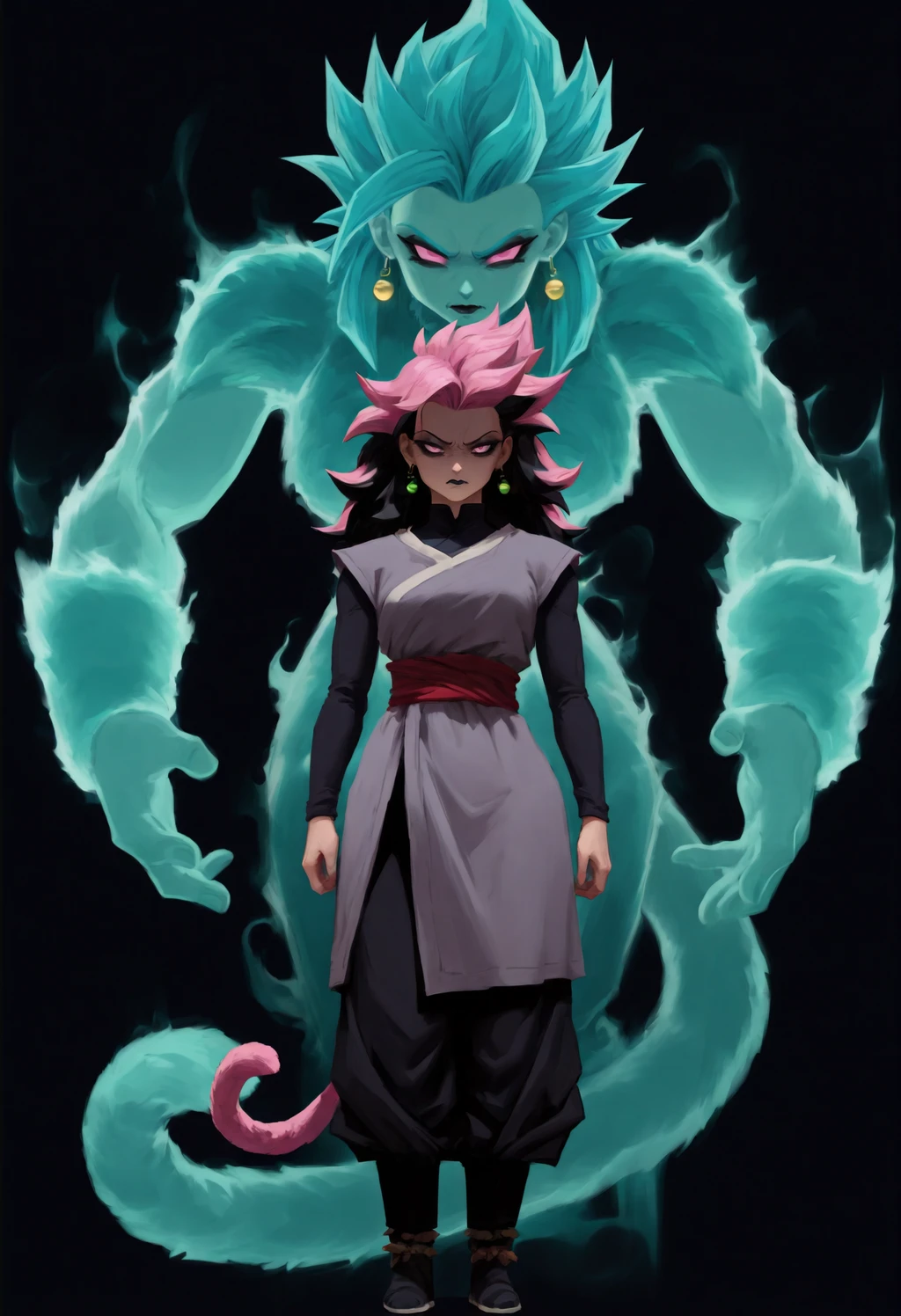 Stable Diffusion image: long hair, blue hair - by Infamous__Fish