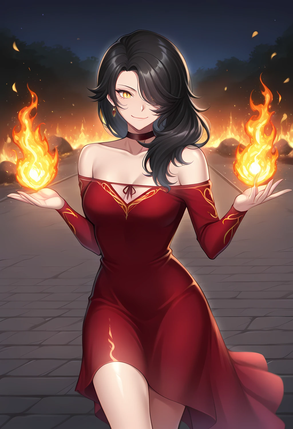 Cinder Fall - RWBY - Illustrious - by Navedaxu