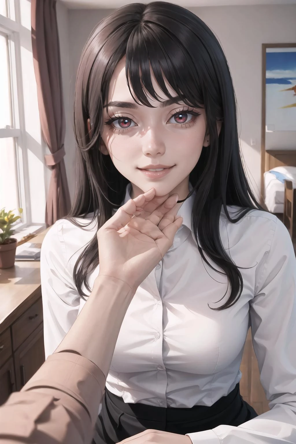 Stroking Another's Chin POV | Concept LoRA - by FallenIncursio