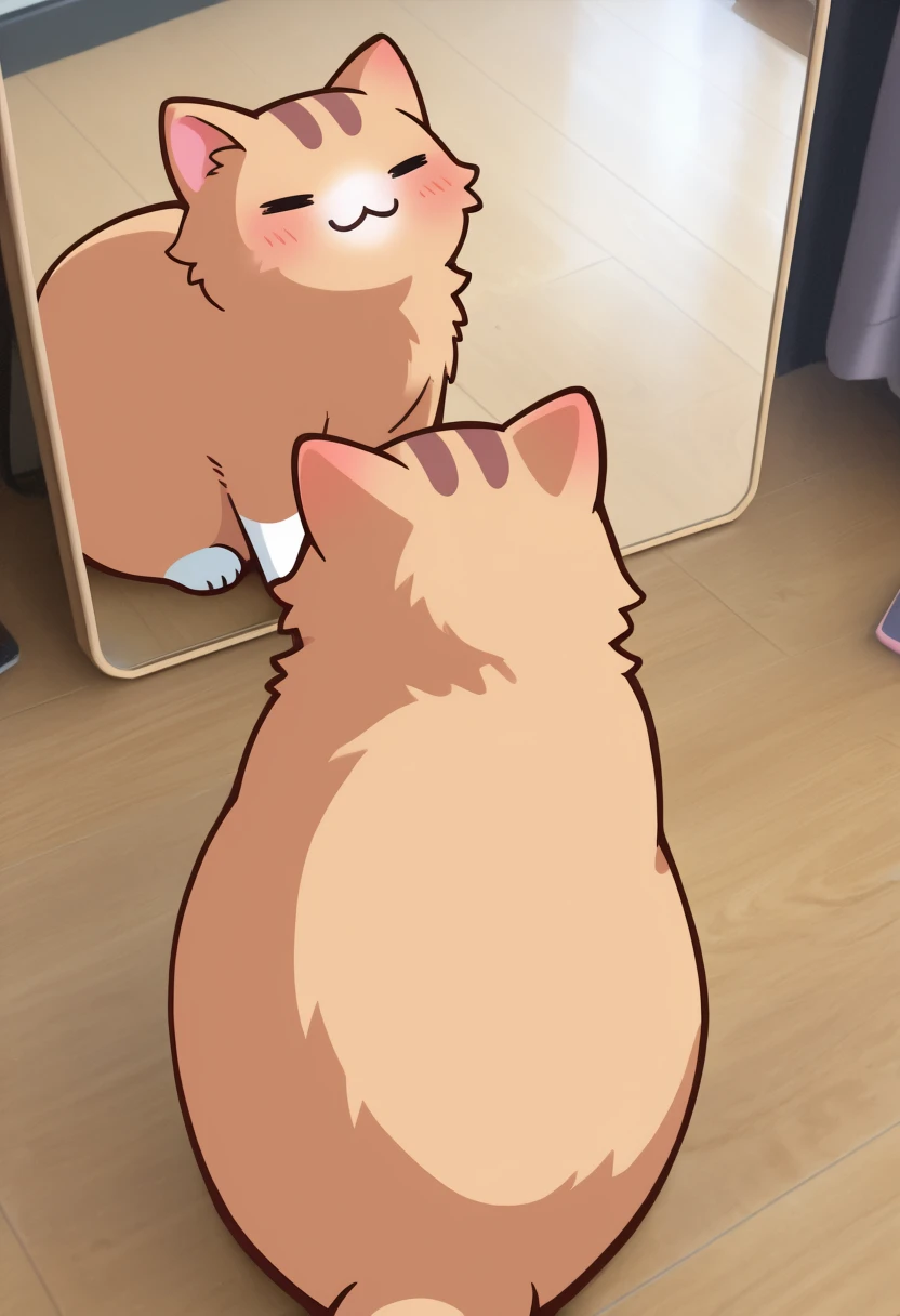 Cat Looking At Mirror - NoobAI EPS1.1/ Noobai11EQB7 - by miniphak