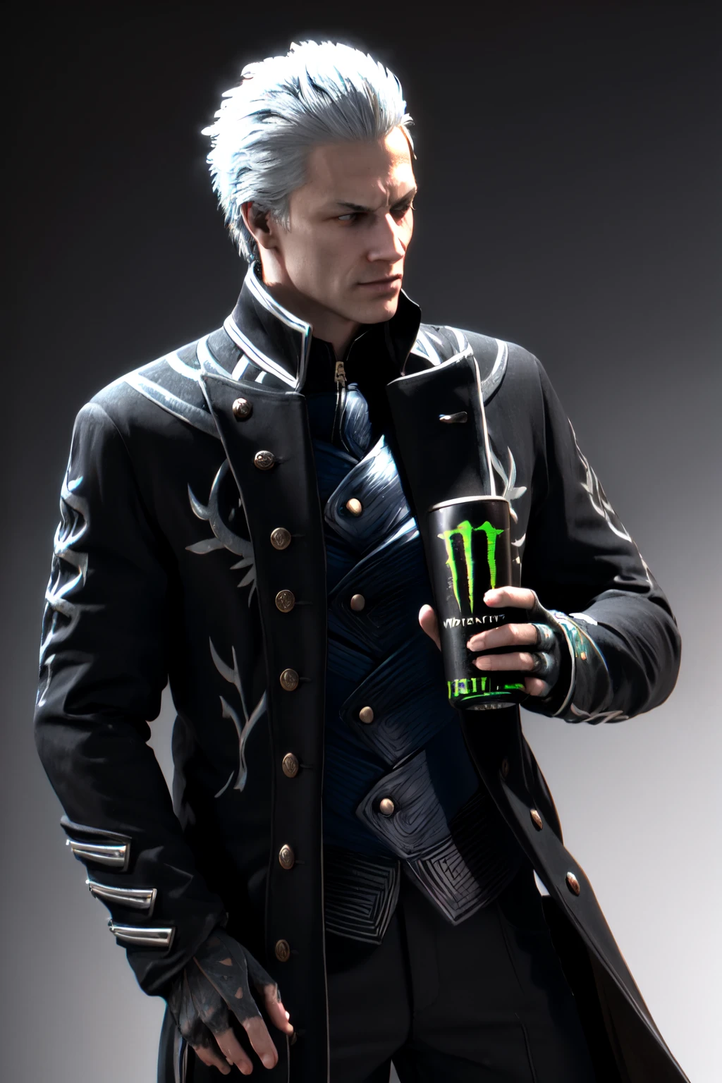 Holding Monster Energy | Concept LoRA - by FallenIncursio