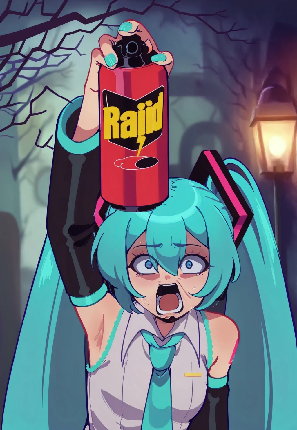 Raid Spray | Twitter Trend Meme Concept | IllustriousXL and NoobAI - by androidxl