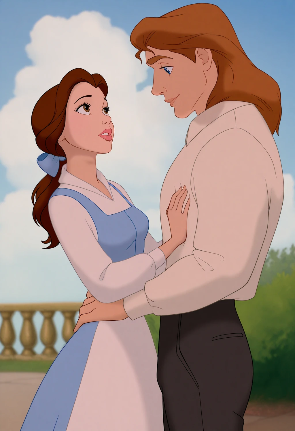 Belle and Adam (Beast) -The Beauty and The Beast | Illus Couple - by IndolentCat