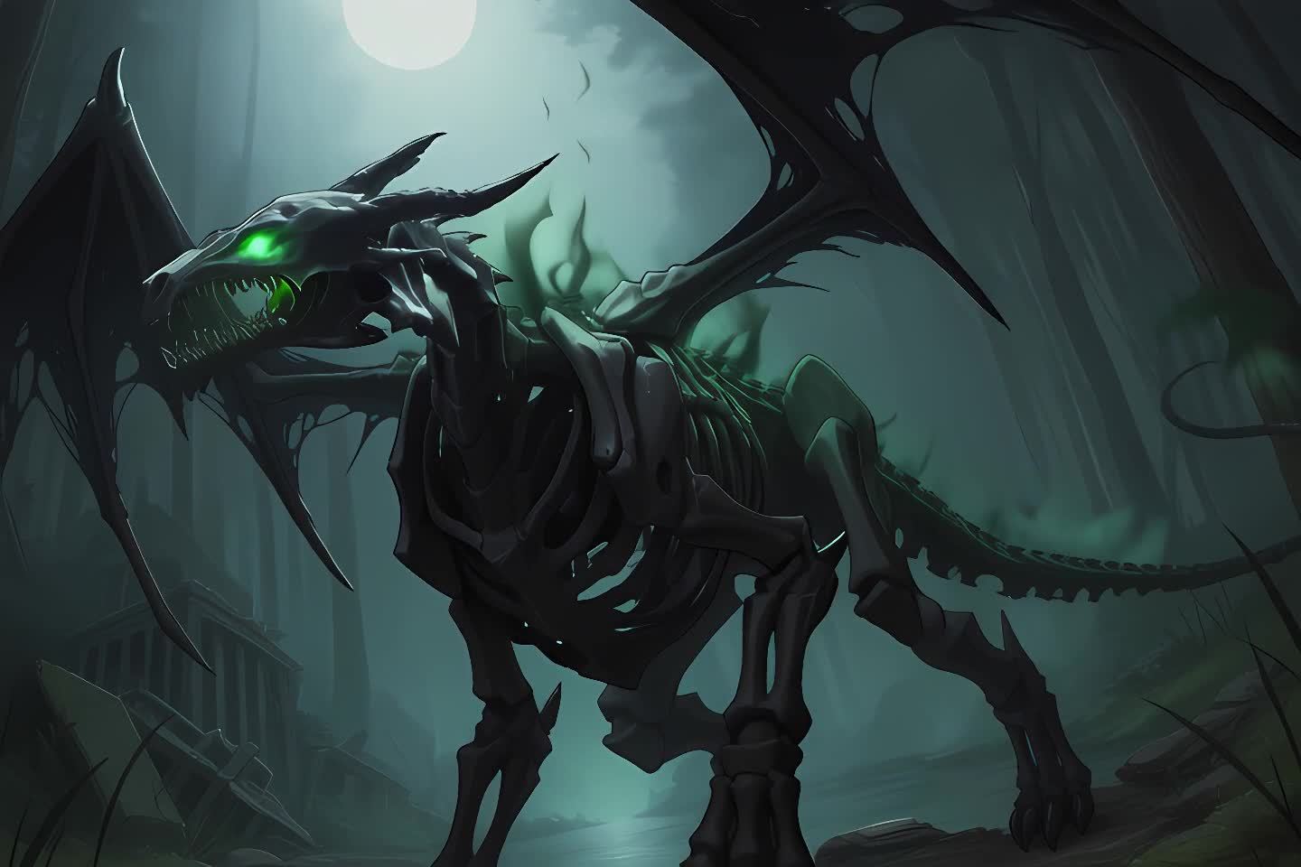 Bone Dragon - by Tyberzandari